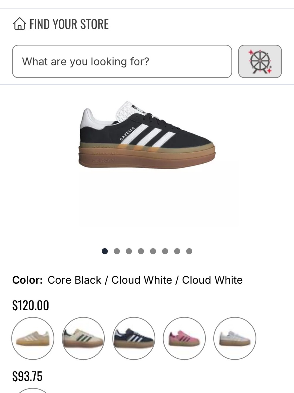 Adidas Gazelle bold platform black and white